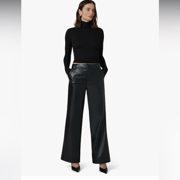 Joe's Jeans Black Wide-Leg Pants - Picture 5 of 16